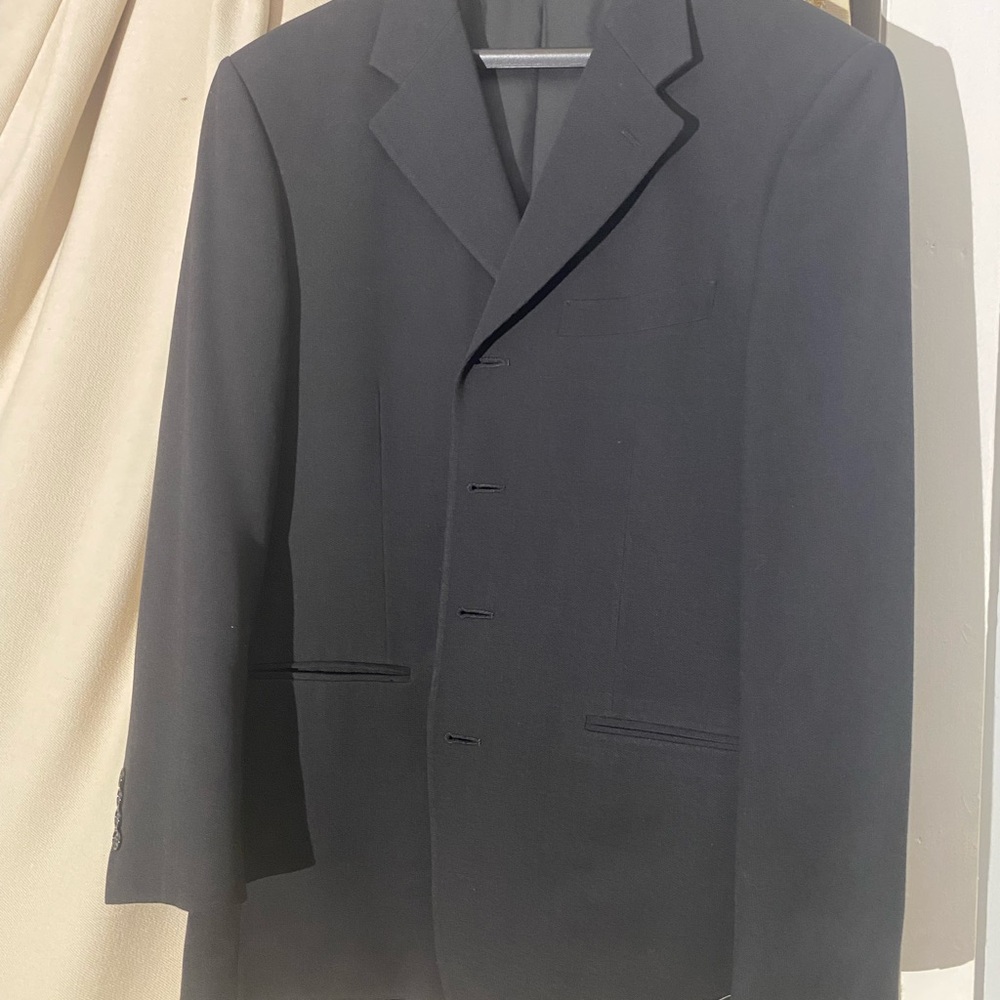 Men's Black Single-Breasted Blazer